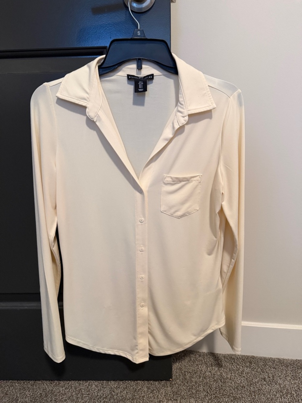 Sincerely Jules Cream Button-Down Shirt